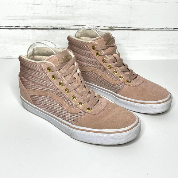 Vans Shoes - Vans Ward Hi Top Pink Skate Sneaker Shoe Size 8.5